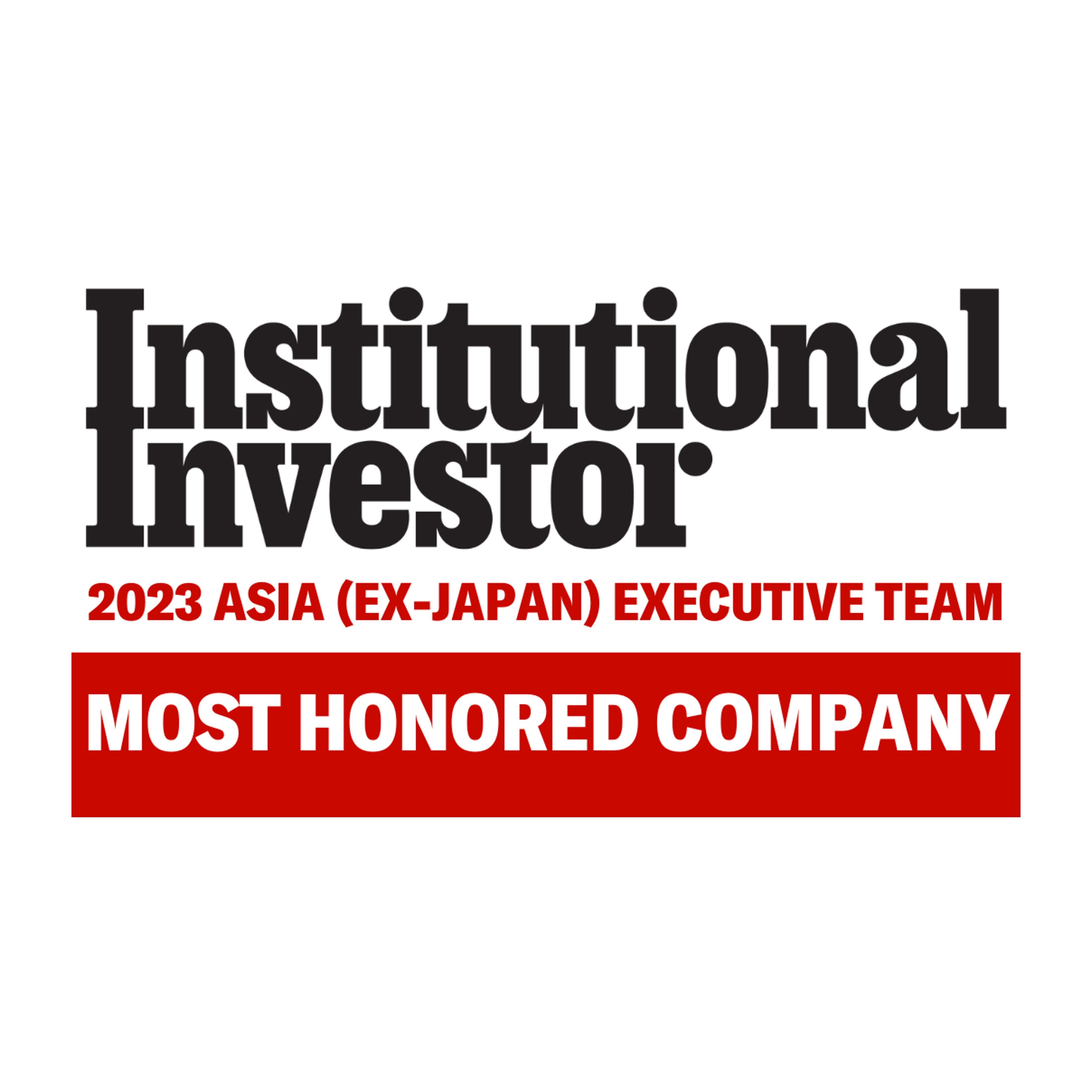 Institutional Investor - 亞洲最受尊崇企業