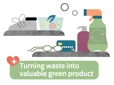 Turning waste into valuable green product