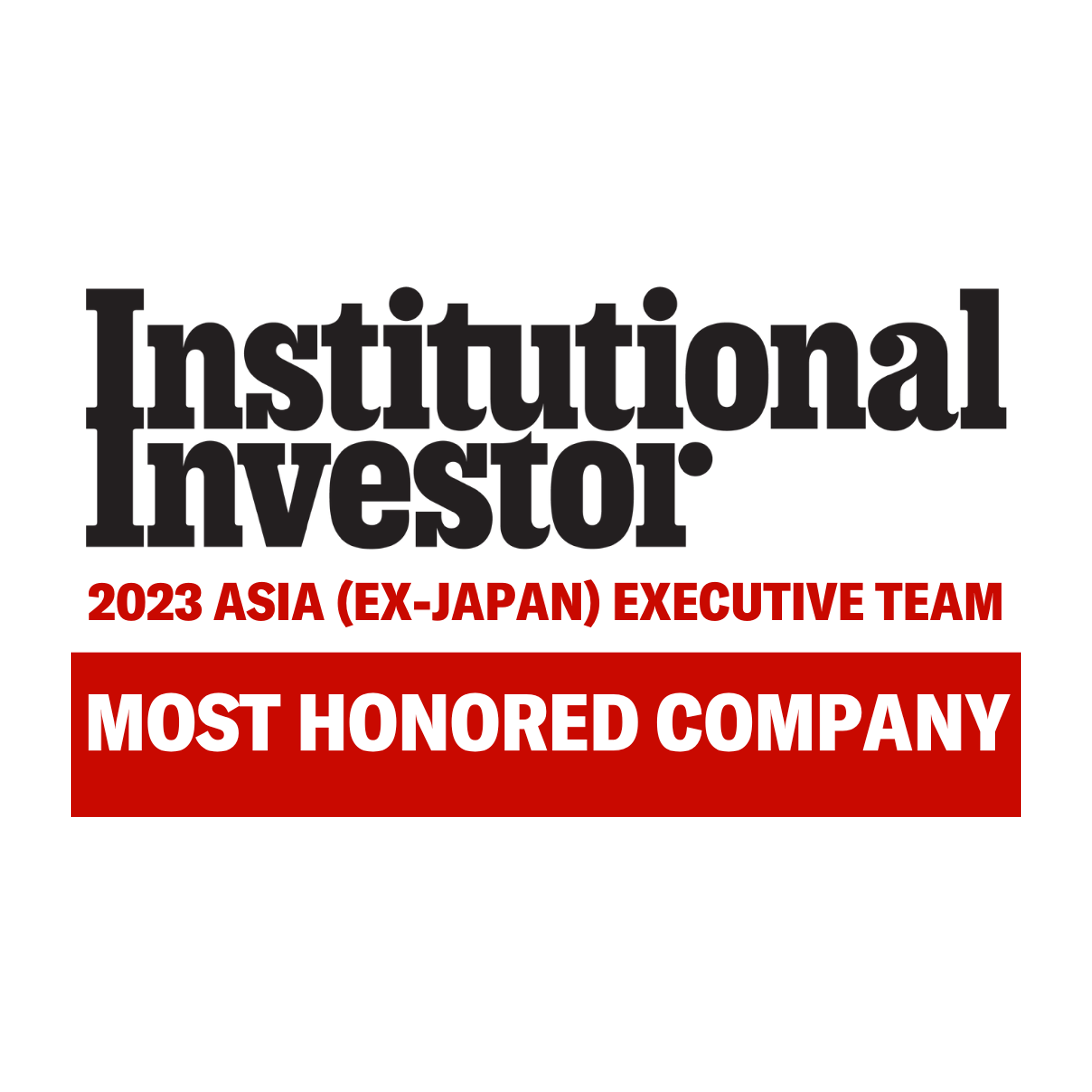 Institutional Investor – Most Honored Company